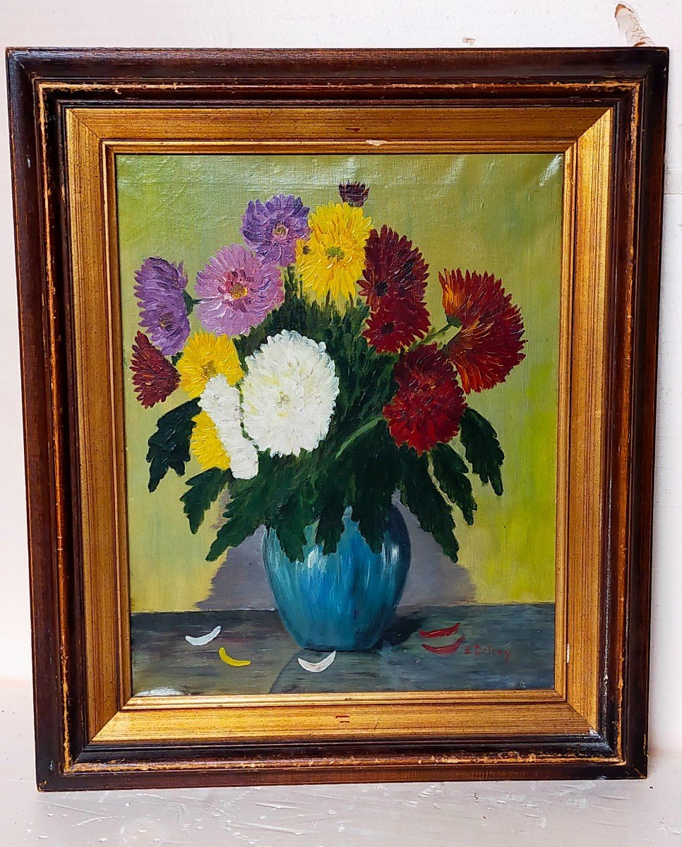 L&eacute;on Detroy (1859-1955) Le Bouquet de fleurs Ecole De Crozant (Madeline,Guillaumin,Alluaud...)-photo-4