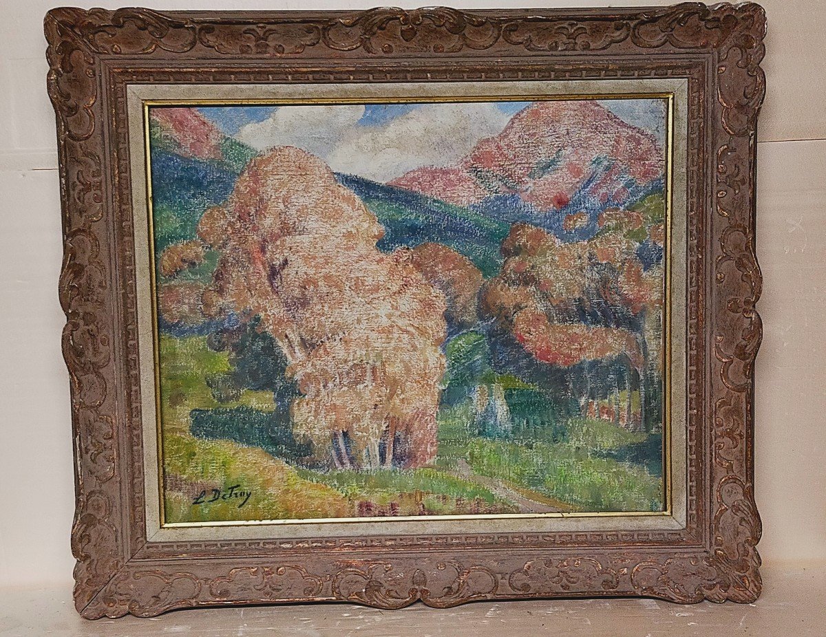 L&eacute;on Detroy (1859-1955 ) Paysage Montagneux Du Sud De La France (collioure crozant Guillaumin )