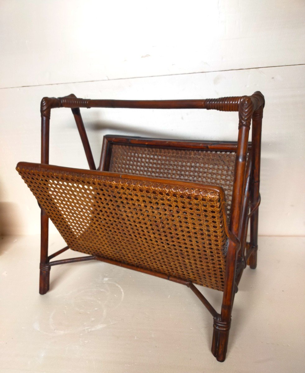 Bamboo And Cane Magazine Rack 