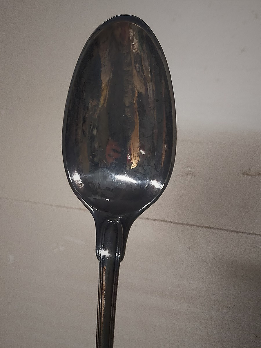 18th Century Sterling Silver Stew Spoon 