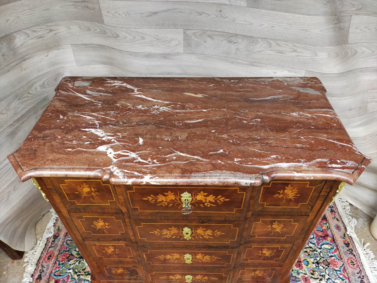 Faubourg St Antoine Paris Small Marquetry Commode-photo-2