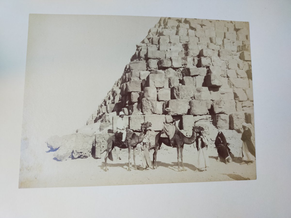 Voyage en Egypte 248 Photographies  Antoine B&eacute;ato Et Pascal Sebah   1891 Le Nil ,le caire pyramide-photo-5