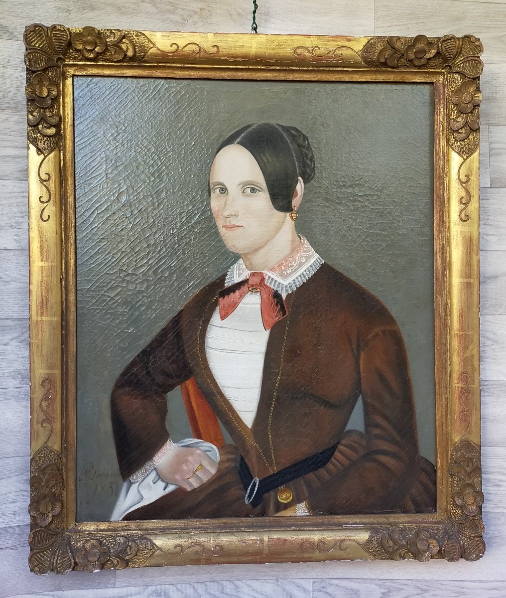 Portrait d&#039;Une Jeune &eacute;l&eacute;gante 1851 Berkowski
