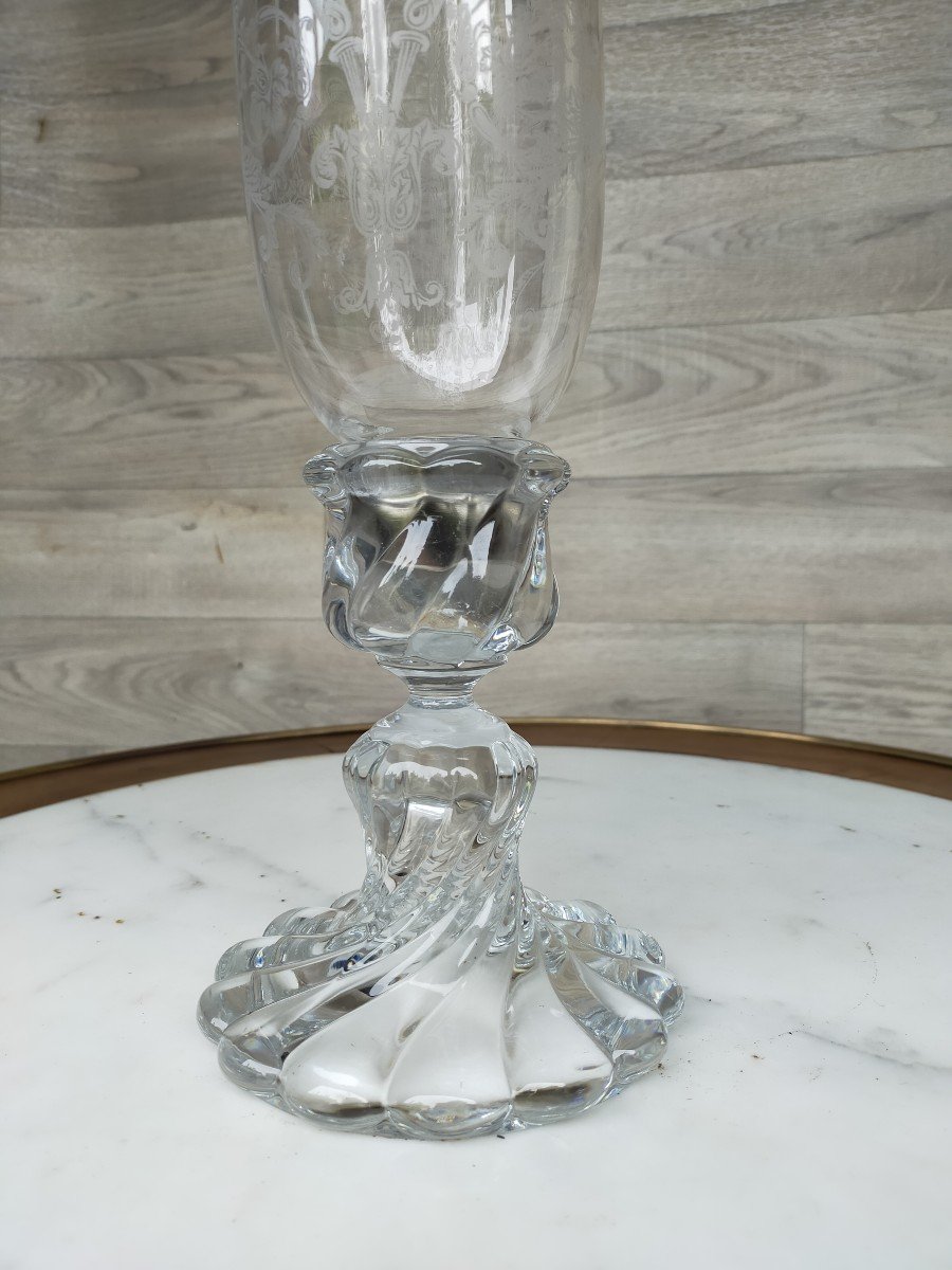 Large Baccarat Crystal Tealight Holder (candlestick)-photo-3