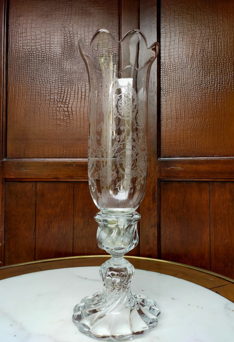 Grand Photophore En Cristal De Baccarat (bougeoir )-photo-1