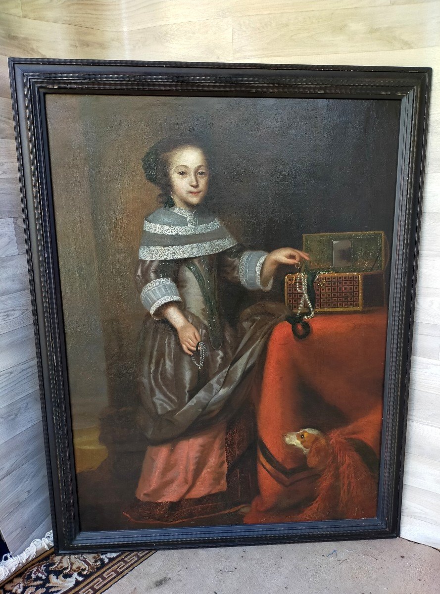 Pieter Nason (1612/1689) Young Girl With Jewelry Box-photo-2