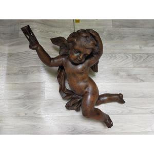 Angel In Carved Wood (puttu Angelot)