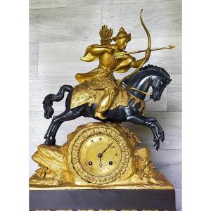 Pendule Bronze Au Cavalier Chinois  