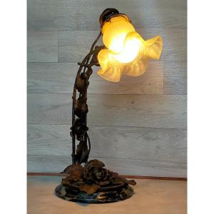 Albert Marionnet ( 1852-1910 ) Lampe Art Déco 