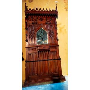 Paire De Vestiaires Porte Manteaux N&eacute;o Gothique de ch&acirc;teau (n&eacute;ogothique,vestiaire,m&eacute;di&eacute;val)