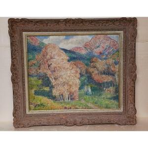 L&eacute;on Detroy (1859-1955 ) Paysage Montagneux Du Sud De La France (crozant Guillaumin Madeline...)