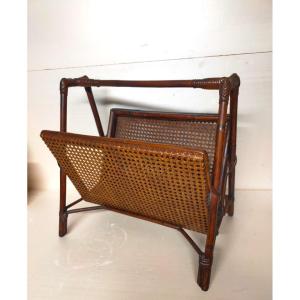 Bamboo And Cane Magazine Rack 