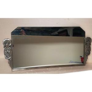 Art Deco Silver Bronze Mirror 