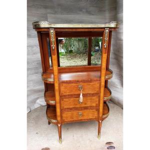 Meuble Pr&eacute;sentoir Louis XVI Marqueterie Et Bronze ( console .&eacute;tag&egrave;re.commode)