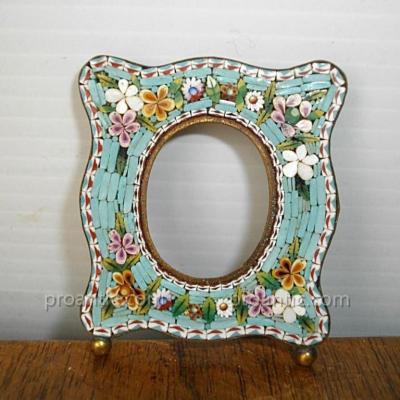 Small Frame Photo Holder Micro Mosaique In XIX