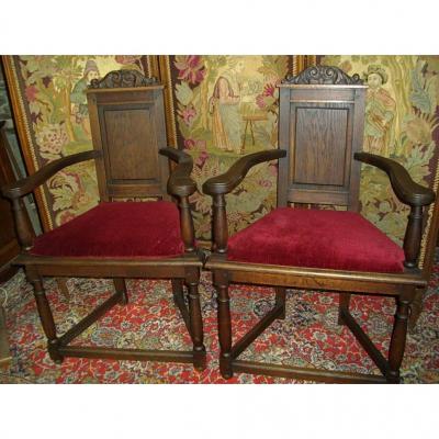 Pair Of Armchairs Caquetoire