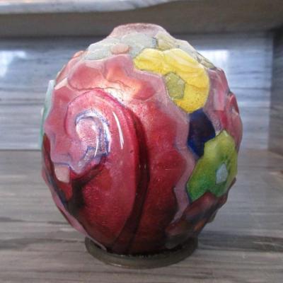 Camille Faur&eacute; Art D&eacute;co Vase Boule &eacute;mail De Limoges