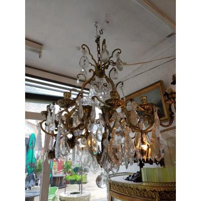 Chandelier 24 Arms Of Light Bronze And Crystal (baccarat Saint Louis)