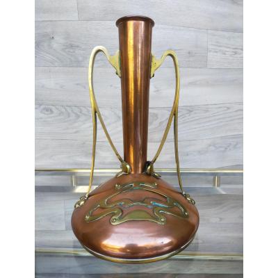 Art Nouveau Copper Vase Arts And Crafts Wmf
