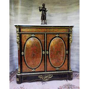 Napoleon III Boulle Marquetry Support Cabinet (two Door Buffet)