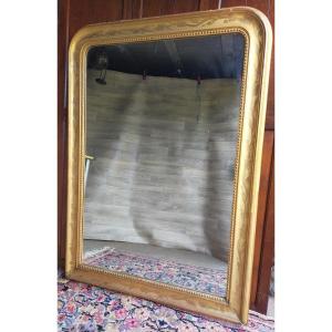 Large Louis Philippe Gilding Mirror With Gold Leaf