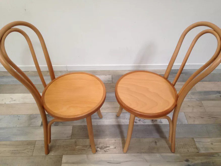 Pair Of Bentwood Bistro Chairs-photo-1