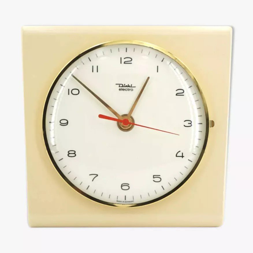 Ceramic Wall Clock 60s Brand Diehl-photo-2