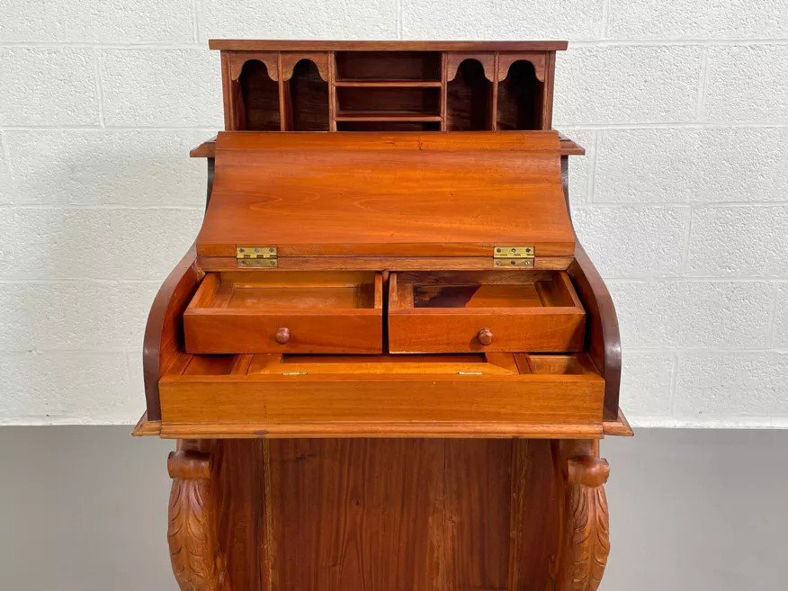 20th Century Davenport Desk With Walnut Piano Top-photo-3