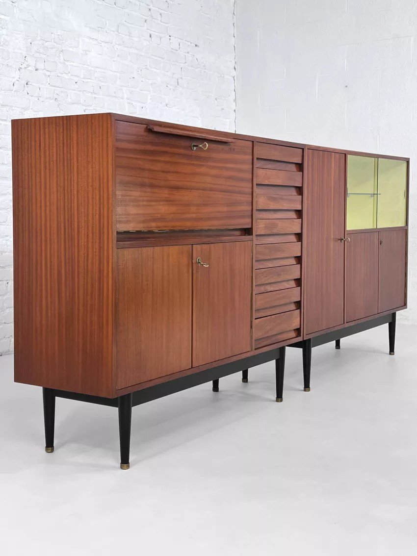 Set Of 1950s Midboard Sideboards By Jos De Mey For Van Den Berghe-pauvers-photo-3