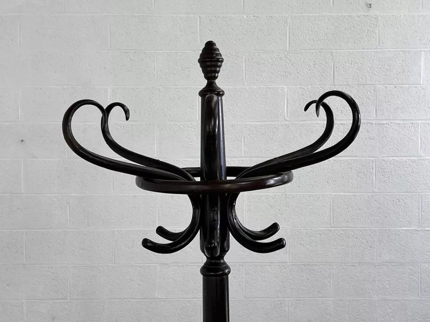 Early 20th Century Coat Rack In Bent Wood By Thonet-photo-3