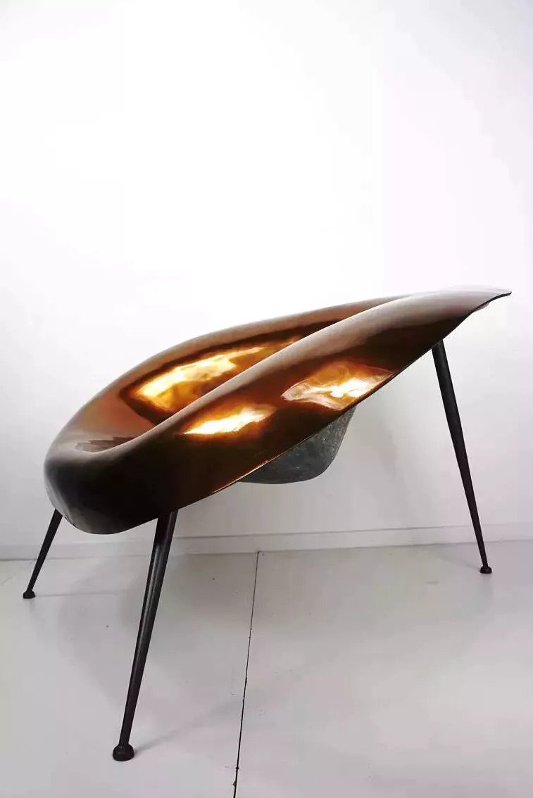 Italian Design Armchair In Metal And Fiberglass-photo-2