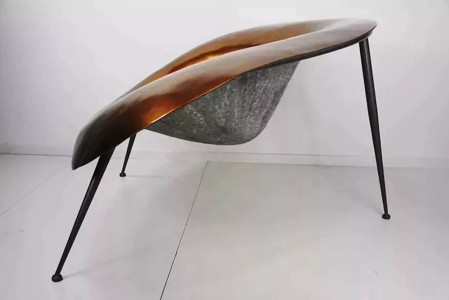 Italian Design Armchair In Metal And Fiberglass-photo-3