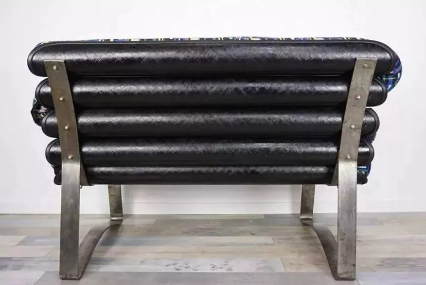 Vintage Metal And Fiberglass Sofa-photo-8