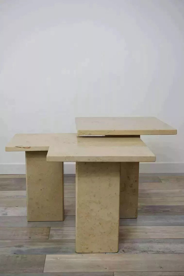 Burgundy Stone Nesting Tables-photo-4