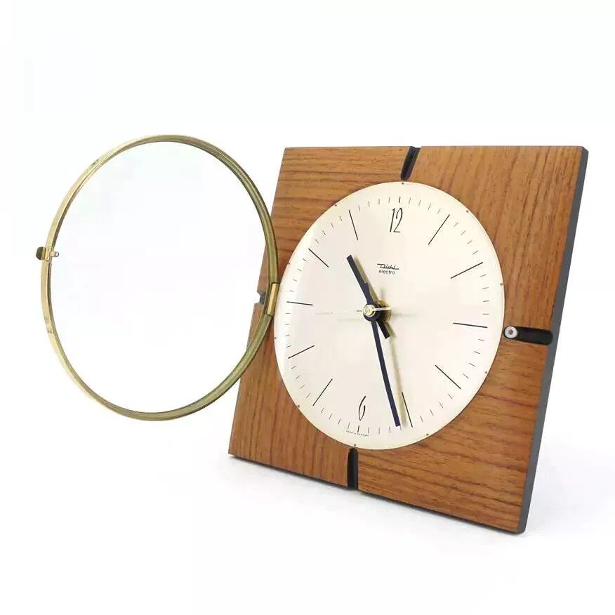 60s Wall Clock In Teak-photo-4