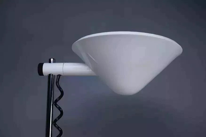 Lampadaire Blanc Design Italien Des Années 70 Par Mauro Mazollo-photo-5