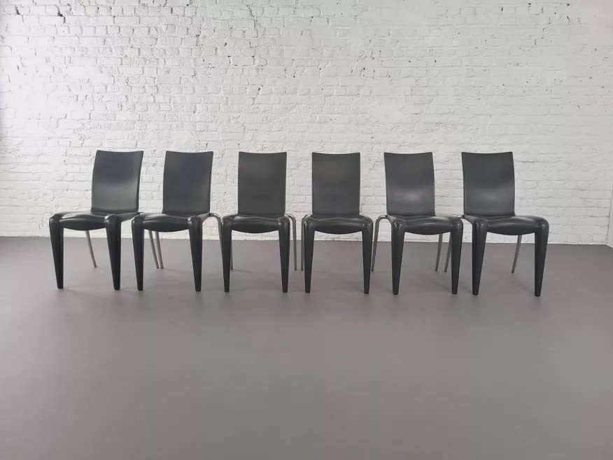 Set Of 6 Louis 20 Chairs 90s Design By Philippe Starck For Vitra-photo-2