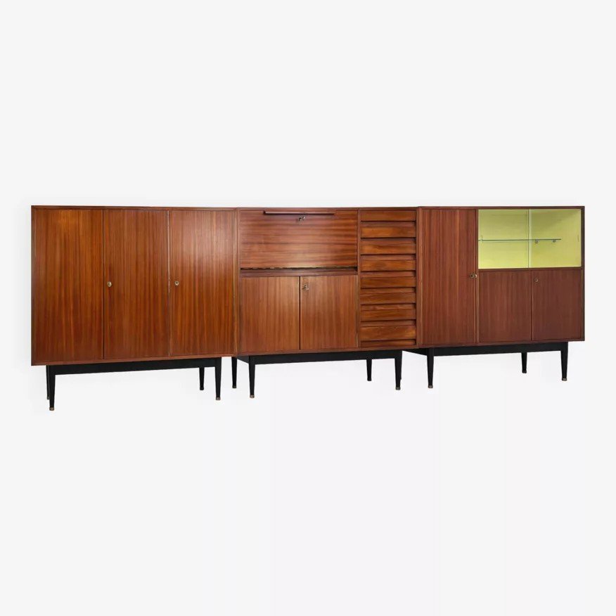 Set Of Sideboards By Jos De Mey For Van Den Berghe-pauvers, 1950s