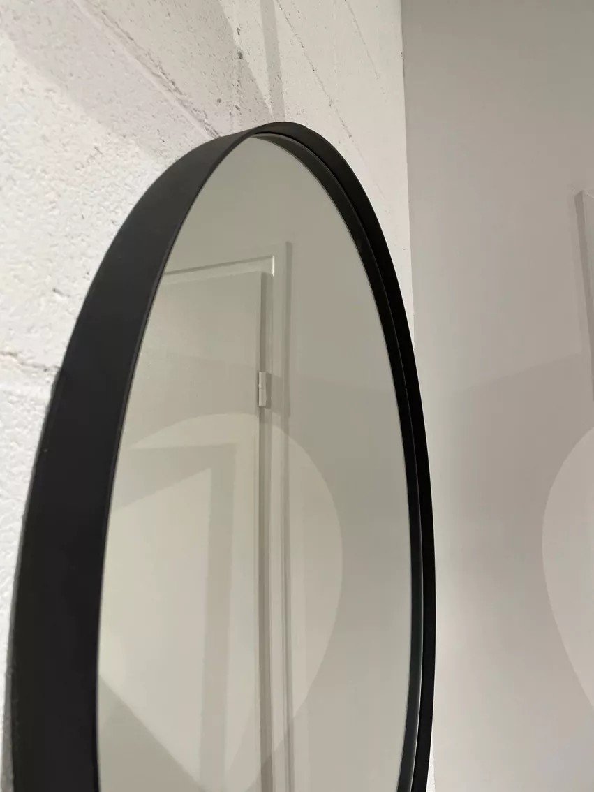 Miroir Rond 75cm De Diamètre Contour Noir-photo-5