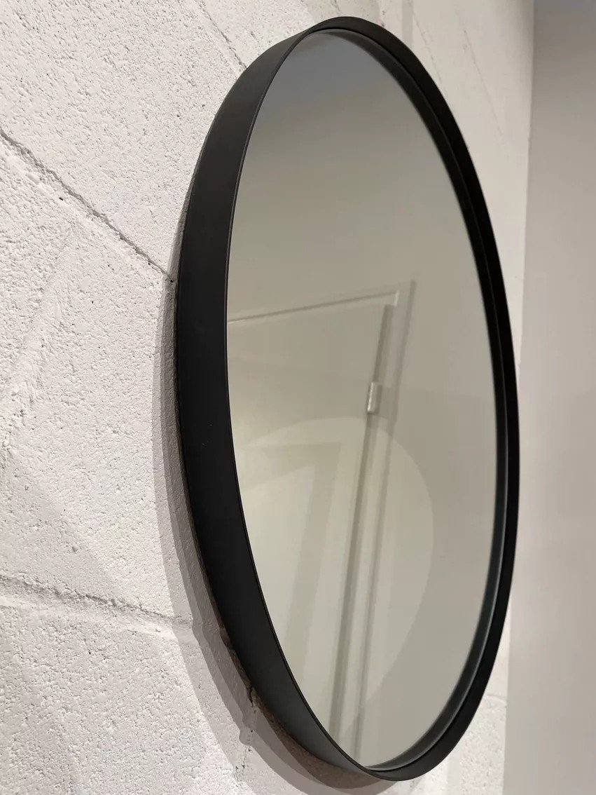 Miroir Rond 75cm De Diamètre Contour Noir-photo-6