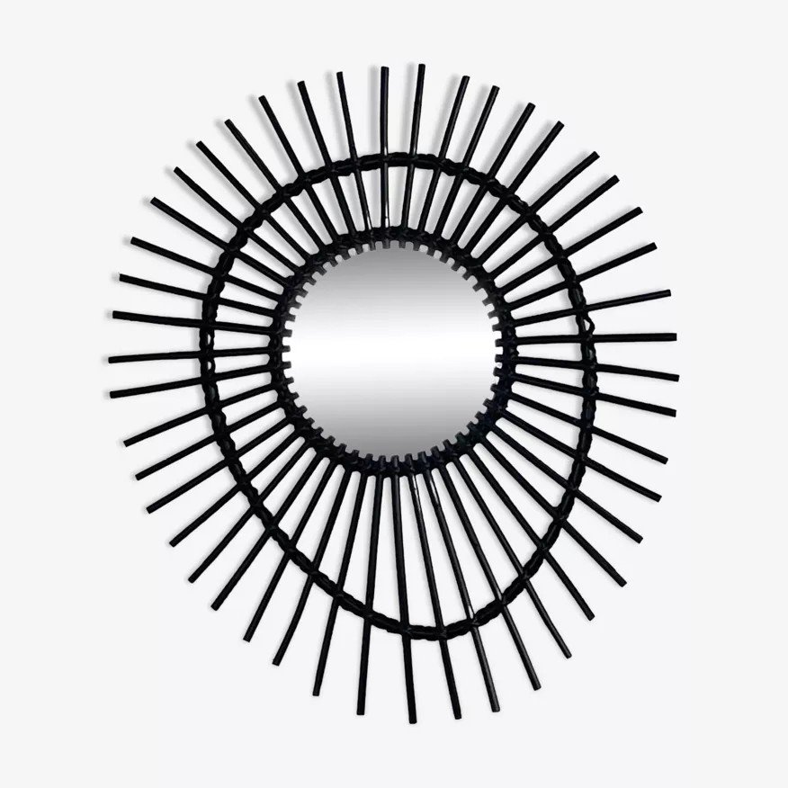 Rattan Sun Mirror