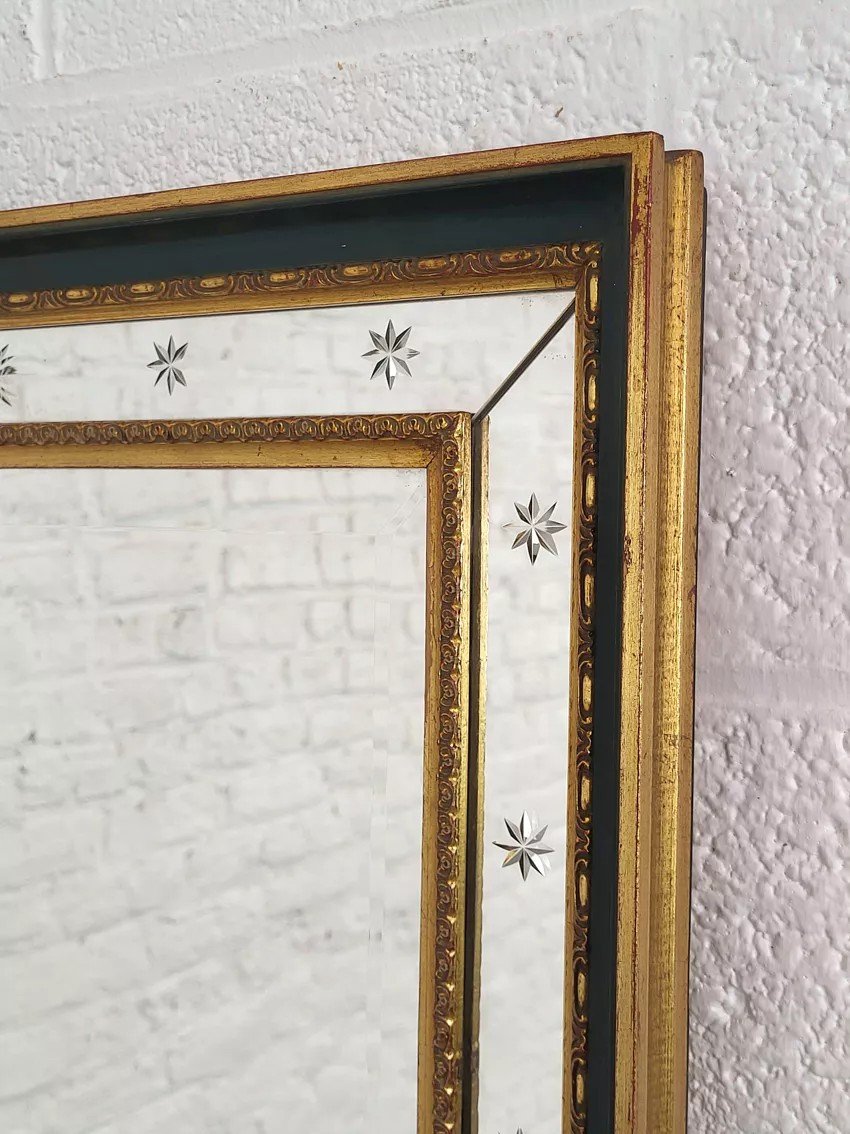 Rectangular Mirror With Trumeau And Glazing Beads-photo-4