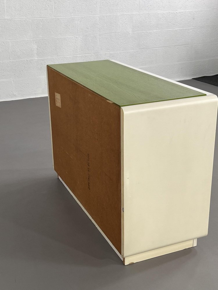 Commode Vintage à 6 Tiroirs En Bois Beige Et Vernis Vert, Norvège, 1960s-photo-4