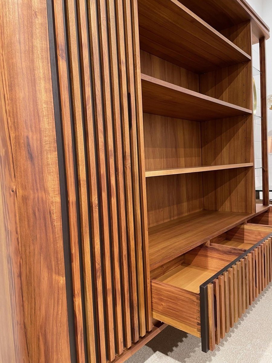 Bibliothèque En Bois Et Métal-photo-7