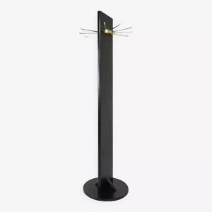 Swivel Coat Rack In Black Lacquered Wood And Brass