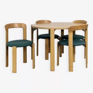 Set Of 4 Chairs And Round Dining Table Designed By Bruno Rey For Kusch&co