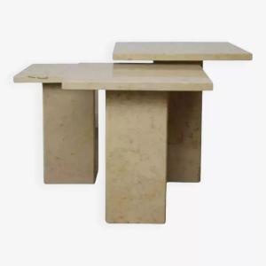 Burgundy Stone Nesting Tables