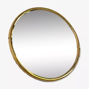 Vintage Round Brass Mirror