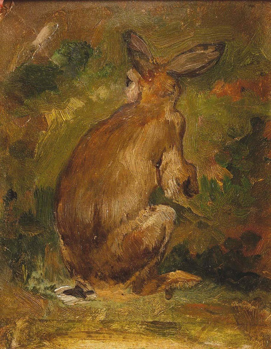 Study Of Bunny Attributed To Léon Germain Pelouse (1838 – 1891)