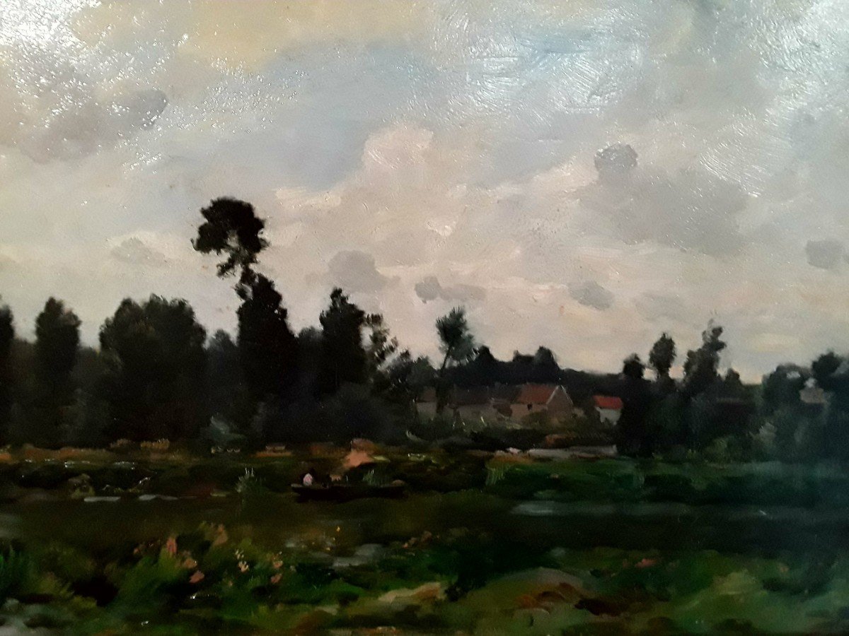 Hippolyte Camille Delpy (1842-1910) ''Paysage de rivière''-photo-2